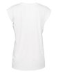 Bella + Canvas Ladies' Flowy Muscle T-Shirt with Rolled Cuff WHITE OFBack