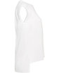 Bella + Canvas Ladies' Flowy Muscle T-Shirt with Rolled Cuff WHITE OFSide