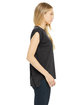 Bella + Canvas Ladies' Flowy Muscle T-Shirt with Rolled Cuff DARK GRY HEATHER ModelSide