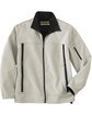 North End Men's Three-Layer Fleece Bonded Performance Soft Shell Jacket NATURAL STONE OFFront
