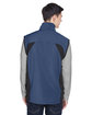 North End Men's Three-Layer Light Bonded Performance Soft Shell Vest REGATA BLUE ModelBack
