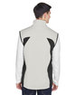 North End Men's Three-Layer Light Bonded Performance Soft Shell Vest NATURAL STONE ModelBack