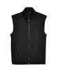 North End Men's Three-Layer Light Bonded Performance Soft Shell Vest BLACK FlatFront