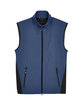 North End Men's Three-Layer Light Bonded Performance Soft Shell Vest REGATA BLUE FlatFront