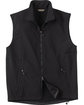 North End Men's Three-Layer Light Bonded Performance Soft Shell Vest BLACK OFFront