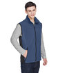 North End Men's Three-Layer Light Bonded Performance Soft Shell Vest REGATA BLUE ModelQrt