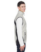 North End Men's Three-Layer Light Bonded Performance Soft Shell Vest NATURAL STONE ModelSide