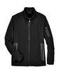 North End Men's Three-Layer Fleece Bonded Soft Shell Technical Jacket BLACK FlatFront