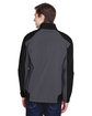 North End Men's Compass Colorblock Three-Layer Fleece Bonded Soft Shell Jacket FOSSIL GREY ModelBack