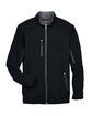 North End Men's Compass Colorblock Three-Layer Fleece Bonded Soft Shell Jacket BLACK FlatFront