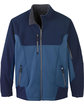 North End Men's Compass Colorblock Three-Layer Fleece Bonded Soft Shell Jacket BLUE RIDGE OFFront