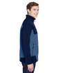 North End Men's Compass Colorblock Three-Layer Fleece Bonded Soft Shell Jacket BLUE RIDGE ModelSide