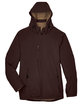 North End Men's Glacier Insulated Three-Layer Fleece Bonded Soft Shell Jacket with Detachable Hood DARK CHOCOLATE FlatFront