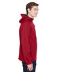 North End Men's Prospect Two-Layer Fleece Bonded Soft Shell Hooded Jacket MOLTEN RED ModelSide