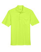 Core365 Men's Origin Performance Piqué Polo with Pocket SAFETY YELLOW FlatFront