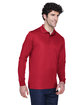 Core 365 Men's Pinnacle Performance Long-Sleeve Piqué Polo CLASSIC RED ModelQrt