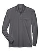 Core365 Adult Pinnacle Performance Long-Sleeve Piqué Polo with Pocket CARBON FlatFront