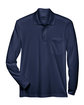 Core365 Adult Pinnacle Performance Long-Sleeve Piqué Polo with Pocket CLASSIC NAVY FlatFront