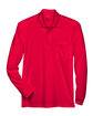 Core365 Adult Pinnacle Performance Long-Sleeve Piqué Polo with Pocket CLASSIC RED FlatFront