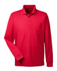 Core365 Adult Pinnacle Performance Long-Sleeve Piqué Polo with Pocket CLASSIC RED OFFront