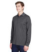Core365 Adult Pinnacle Performance Long-Sleeve Piqué Polo with Pocket CARBON ModelQrt