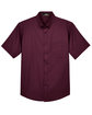 Core 365 Men's Optimum Short-Sleeve Twill Shirt BURGUNDY FlatFront