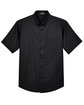 Core365 Men's Optimum Short-Sleeve Twill Shirt BLACK FlatFront