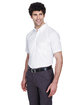 Core 365 Men's Optimum Short-Sleeve Twill Shirt WHITE ModelQrt