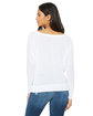 Bella + Canvas Ladies' Flowy Long-Sleeve Off Shoulder T-Shirt WHITE ModelBack