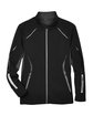 North End Men's Pursuit Three-Layer Light Bonded Hybrid Soft Shell Jacket with Laser Perforation BLACK FlatFront