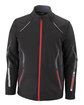 North End Men's Pursuit Three-Layer Light Bonded Hybrid Soft Shell Jacket with Laser Perforation  OFFront