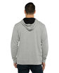 Next Level Unisex Laguna French Terry Pullover Hooded Sweatshirt HTHR GREY/ BLACK ModelBack