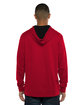 Next Level Unisex Laguna French Terry Pullover Hooded Sweatshirt RED/ BLACK ModelBack