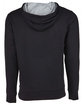 Next Level Apparel Unisex Laguna French Terry Pullover Hooded Sweatshirt BLACK/ HTHR GREY FlatBack