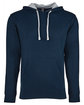 Next Level Unisex Laguna French Terry Pullover Hooded Sweatshirt MID NY/ HTHR GRY FlatFront