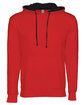 Next Level Unisex Laguna French Terry Pullover Hooded Sweatshirt RED/ BLACK FlatFront