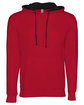 Next Level Unisex Laguna French Terry Pullover Hooded Sweatshirt RED/ BLACK OFFront