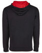 Next Level Apparel Unisex Laguna French Terry Pullover Hooded Sweatshirt BLACK/ RED OFBack