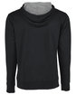 Next Level Unisex Laguna French Terry Pullover Hooded Sweatshirt BLACK/ HTHR GREY OFBack