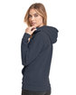 Next Level Unisex Malibu Pullover Hooded Sweatshirt HTHR MIDNITE NVY ModelBack
