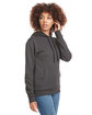 Next Level Unisex Malibu Pullover Hooded Sweatshirt HEATHER BLACK ModelSide