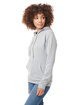 Next Level Unisex Malibu Pullover Hooded Sweatshirt HEATHER GRAY ModelSide