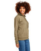 Next Level Unisex Malibu Pullover Hooded Sweatshirt HTHR MILITRY GRN ModelSide