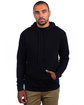 Next Level Adult Sueded French Terry Pullover Sweatshirt BLACK ModelQrt