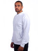 Next Level Adult Sueded French Terry Pullover Sweatshirt WHITE ModelSide