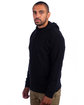Next Level Adult Sueded French Terry Pullover Sweatshirt BLACK ModelSide