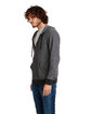 Next Level Adult Pacifica Denim Fleece Full-Zip Hooded Sweatshirt BLACK ModelSide