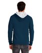 Next Level Adult Laguna French Terry Full-Zip Hooded Sweatshirt MID NVY/ HTH GRY ModelBack