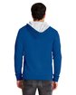 Next Level Adult Laguna French Terry Full-Zip Hooded Sweatshirt ROYAL/ HTHR GRAY ModelBack