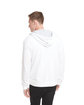 Next Level Adult Laguna French Terry Full-Zip Hooded Sweatshirt WHITE/ HTHR GRAY ModelBack